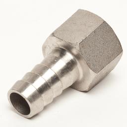 STAINLESS STEEL 1/2" BARBED HOSE FITTING - 1/2" FEMALE NPT