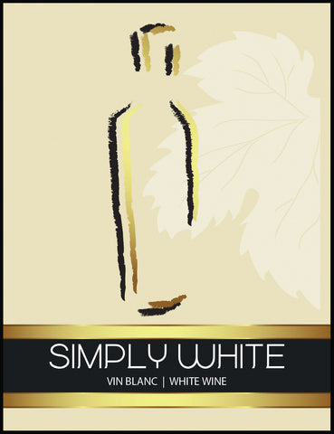 Simply White Wine Label
