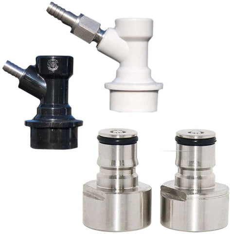 Commercial Keg Coupler Adapter Sankey to Ball Lock Quick Disconnect Conversion Kit (Adapters and Ball Lock Set)